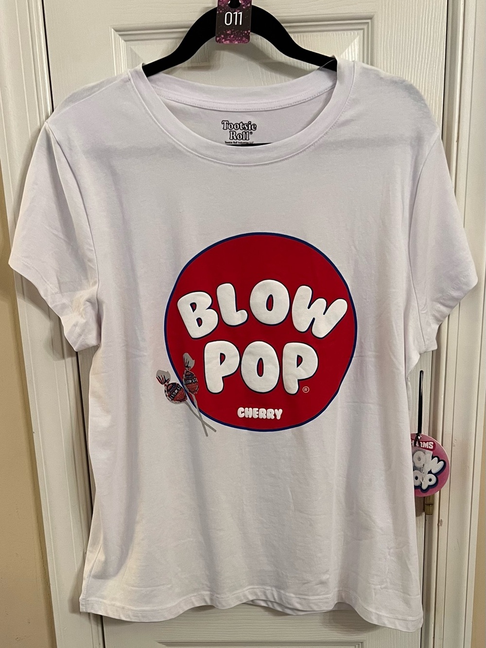 Tootsie Roll Blow Pop Cherry Graphic Tee - White